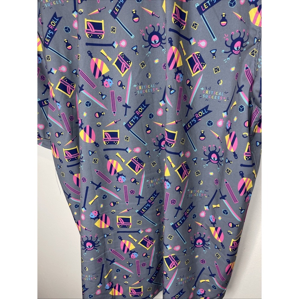 RSVLTS Dungeons & Dragons "Let's Roll" Button-Up Shirt Men's Size 2XL Rare - Picture 7 of 9